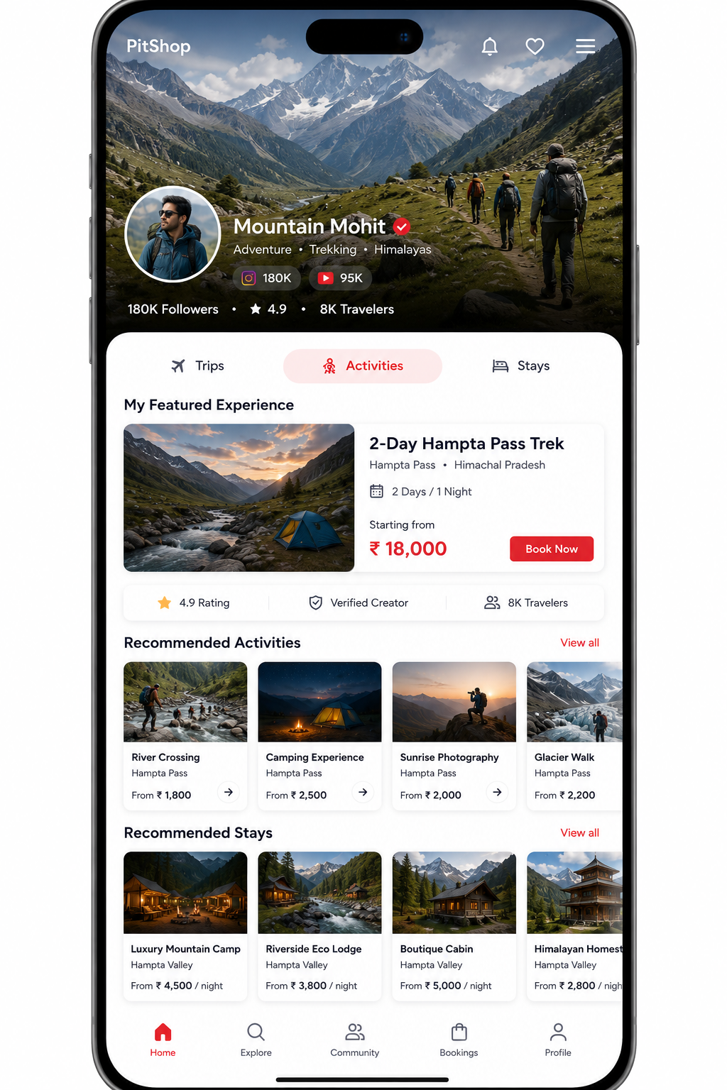 Mountain Mohit storefront preview